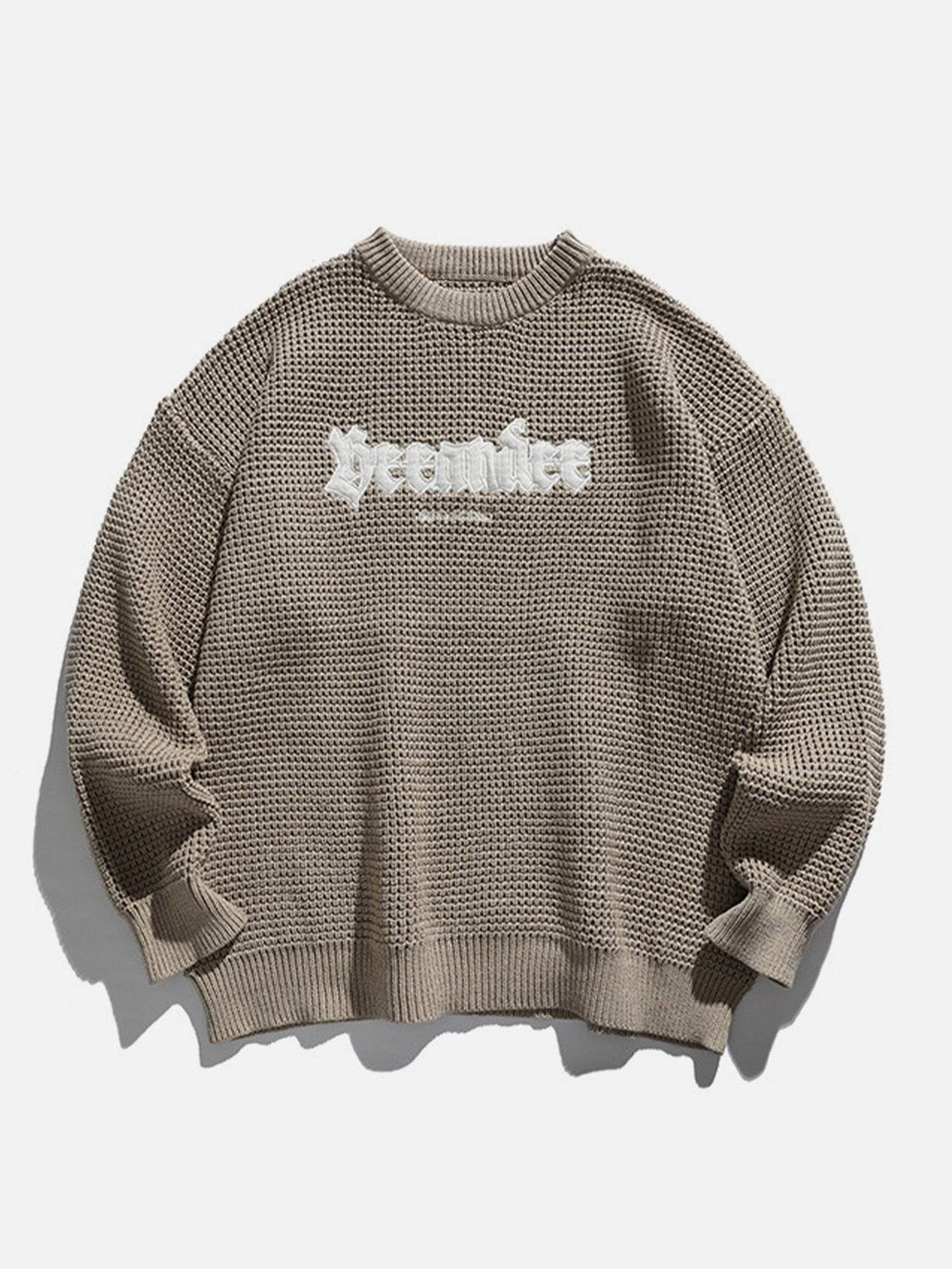 Helmiss - Polar Fleece Appliqued Matt Sweater- Streetwear Fashion - helmiss.com