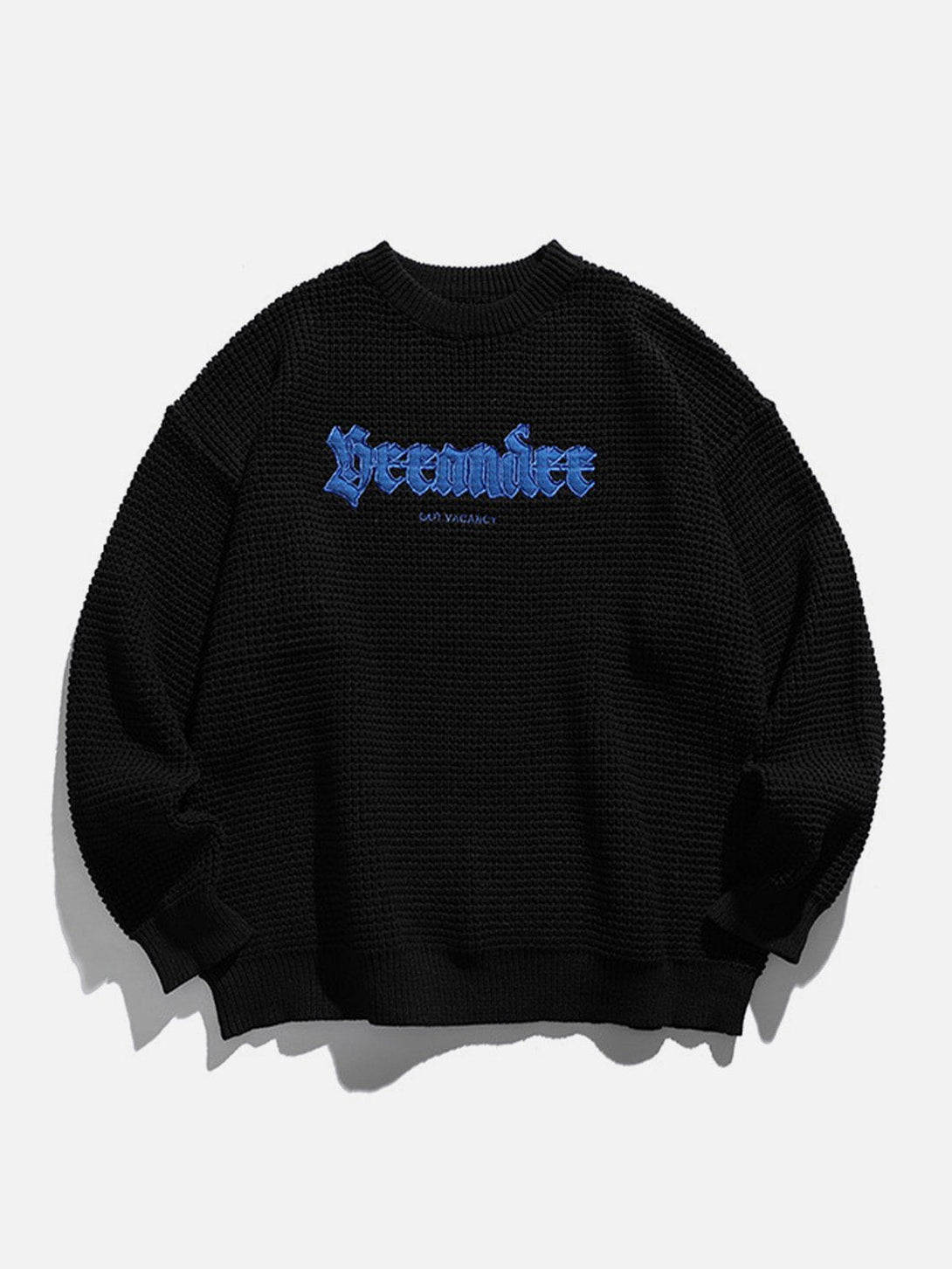 Helmiss - Polar Fleece Appliqued Matt Sweater- Streetwear Fashion - helmiss.com