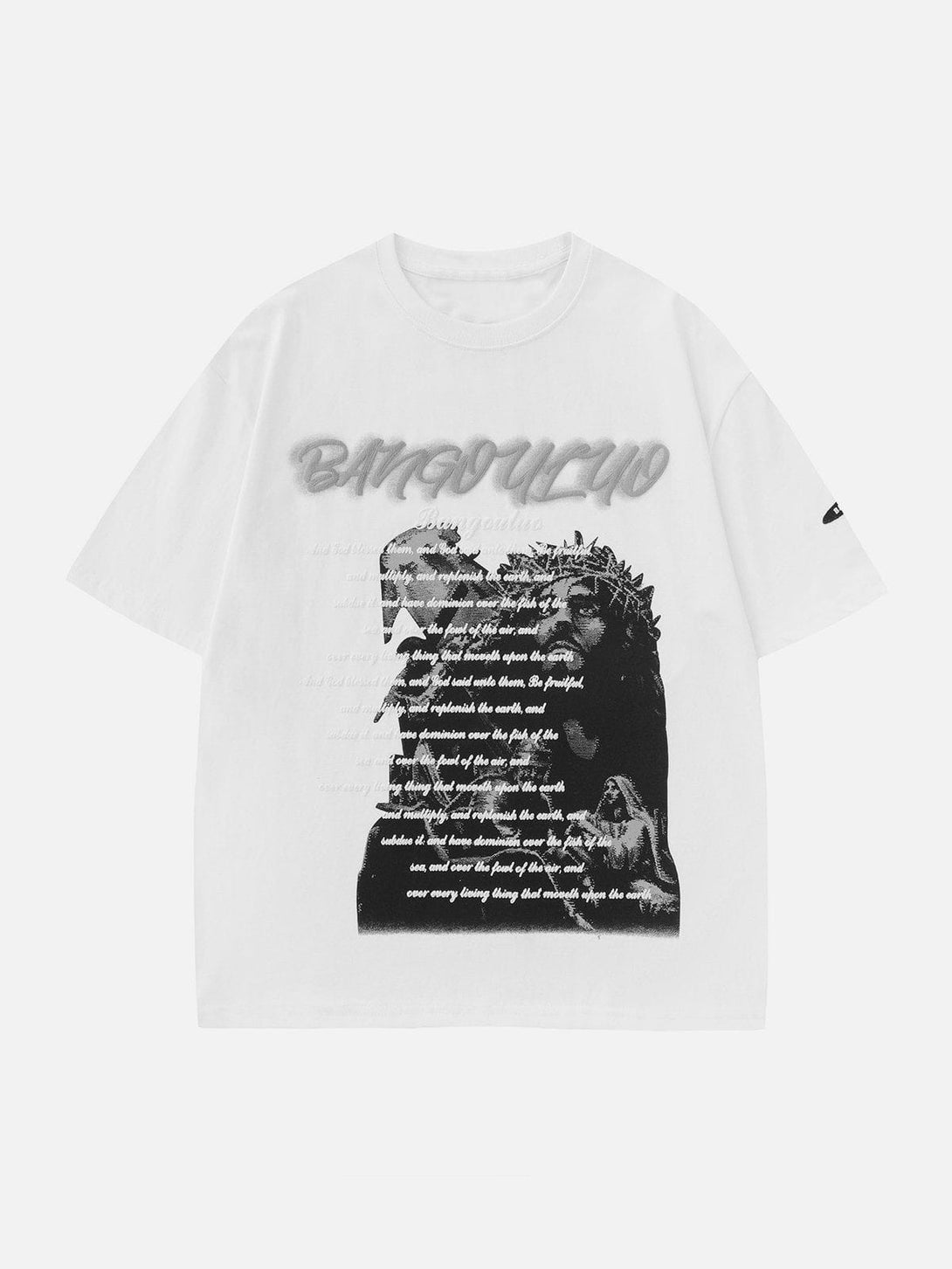 Helmiss - Portrait Letter Print Tee- Streetwear Fashion - helmiss.com