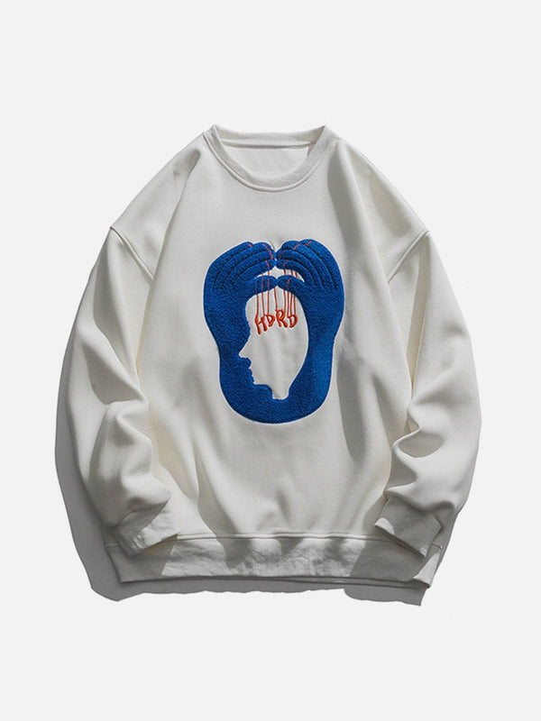 Helmiss - Portrait Print Sweatshirt- Streetwear Fashion - helmiss.com