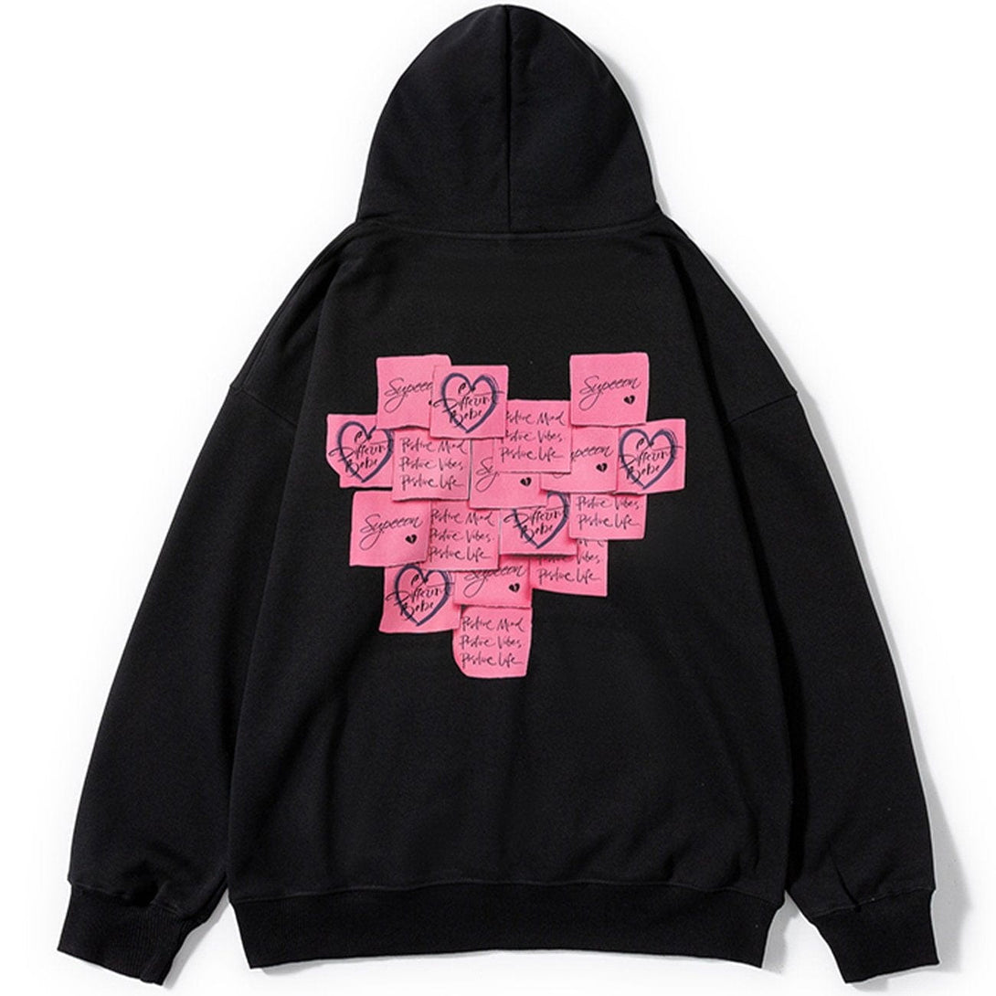 Helmiss - Post-it Note Print Hoodie- Streetwear Fashion - helmiss.com