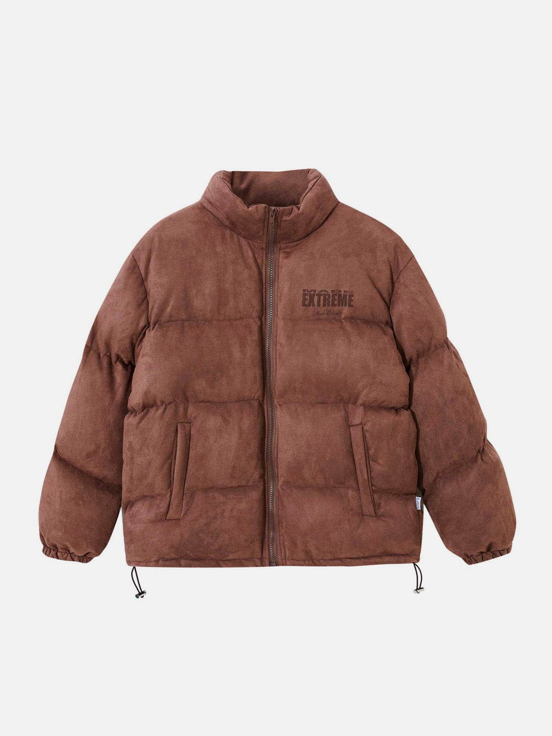 Helmiss - Print Suede Winter Coat- Streetwear Fashion - helmiss.com