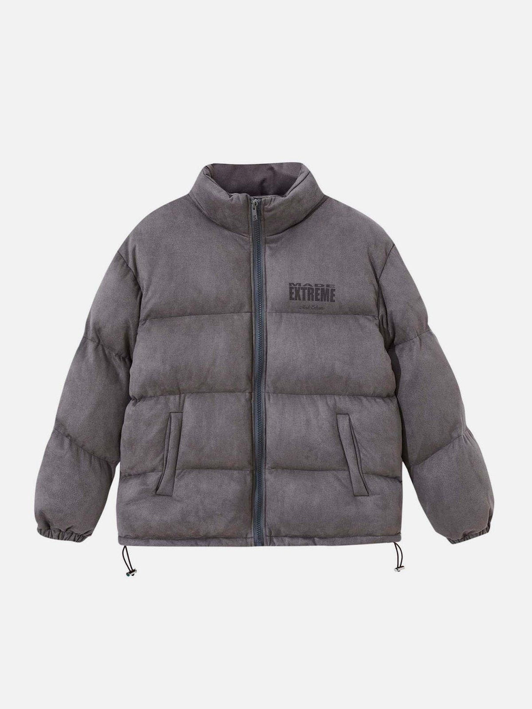 Helmiss - Print Suede Winter Coat- Streetwear Fashion - helmiss.com