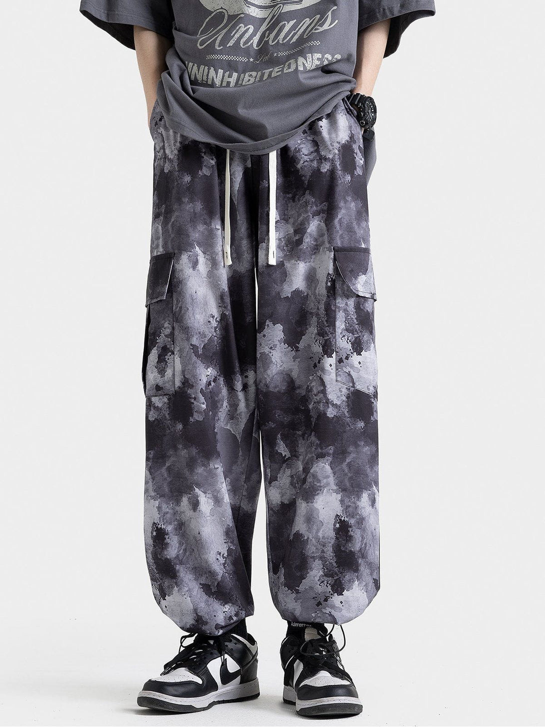 Helmiss - Printing Multi-Pocke Pants- Streetwear Fashion - helmiss.com