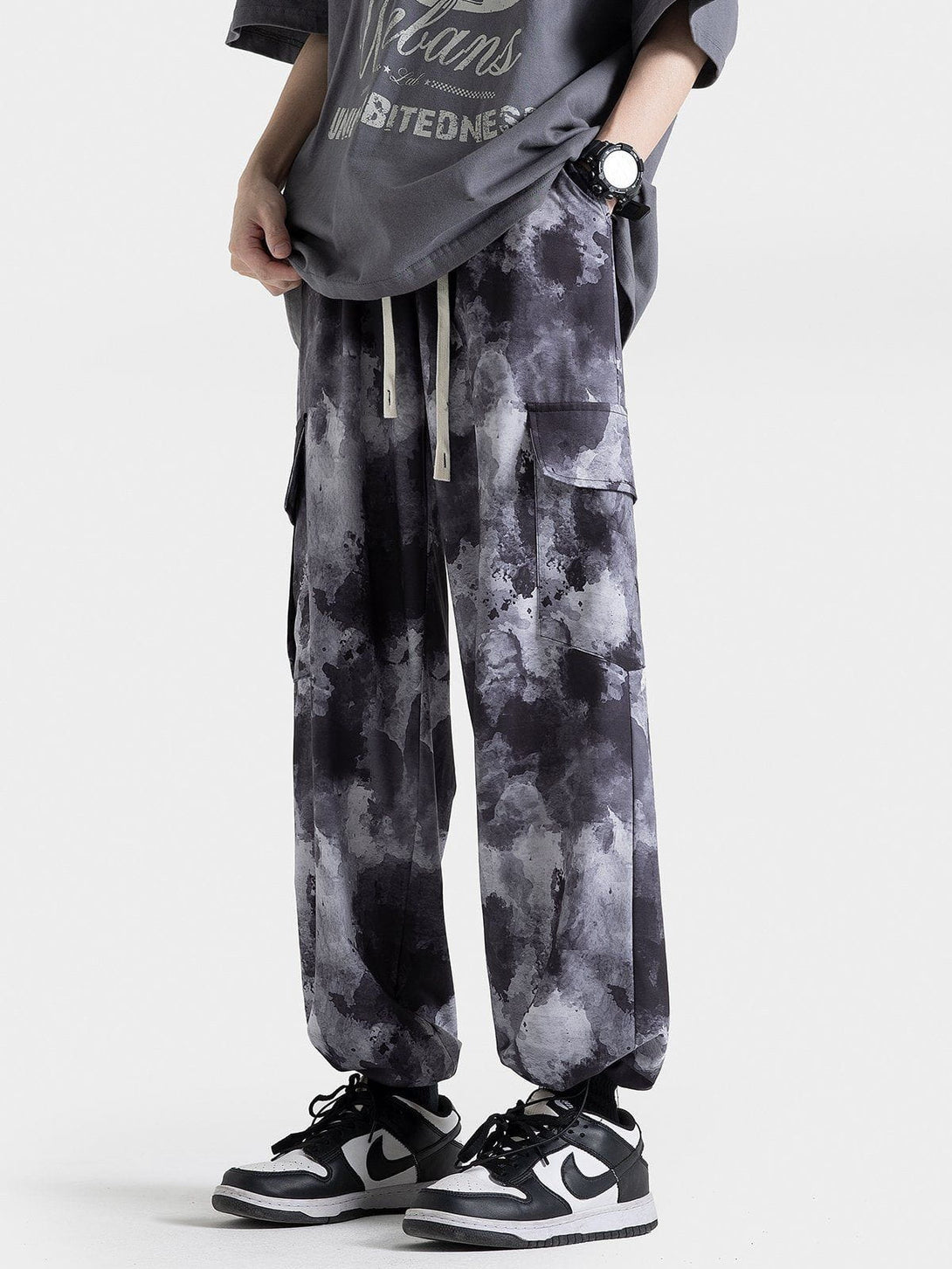 Helmiss - Printing Multi-Pocke Pants- Streetwear Fashion - helmiss.com