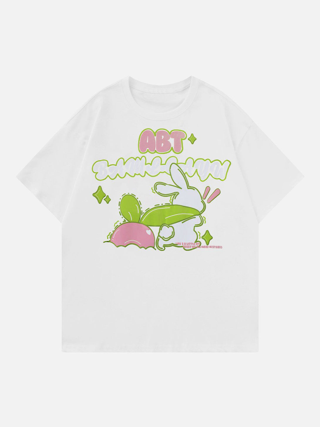 Helmiss - Pulling Radish Foam Printing Tee- Streetwear Fashion - helmiss.com