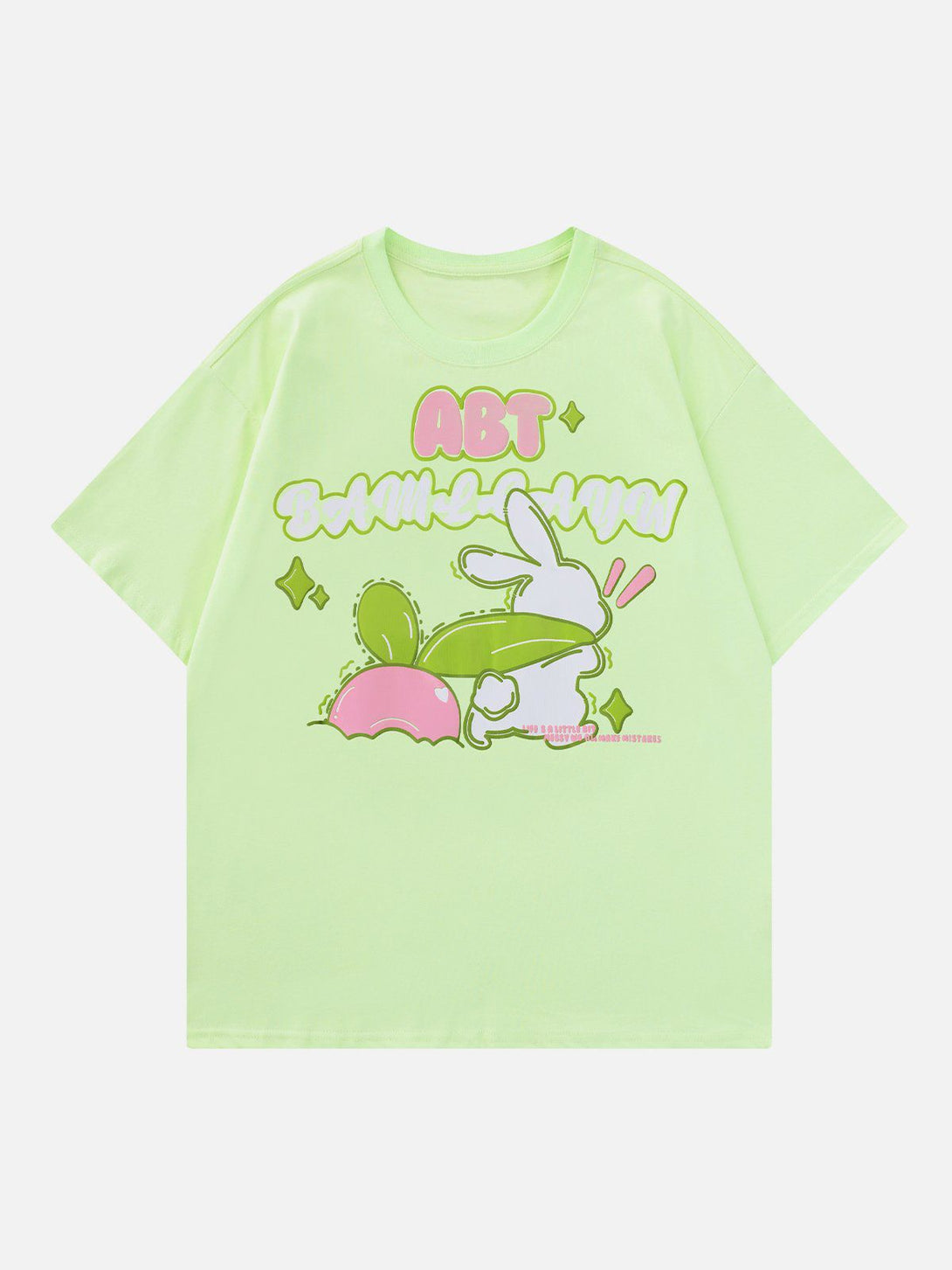 Helmiss - Pulling Radish Foam Printing Tee- Streetwear Fashion - helmiss.com