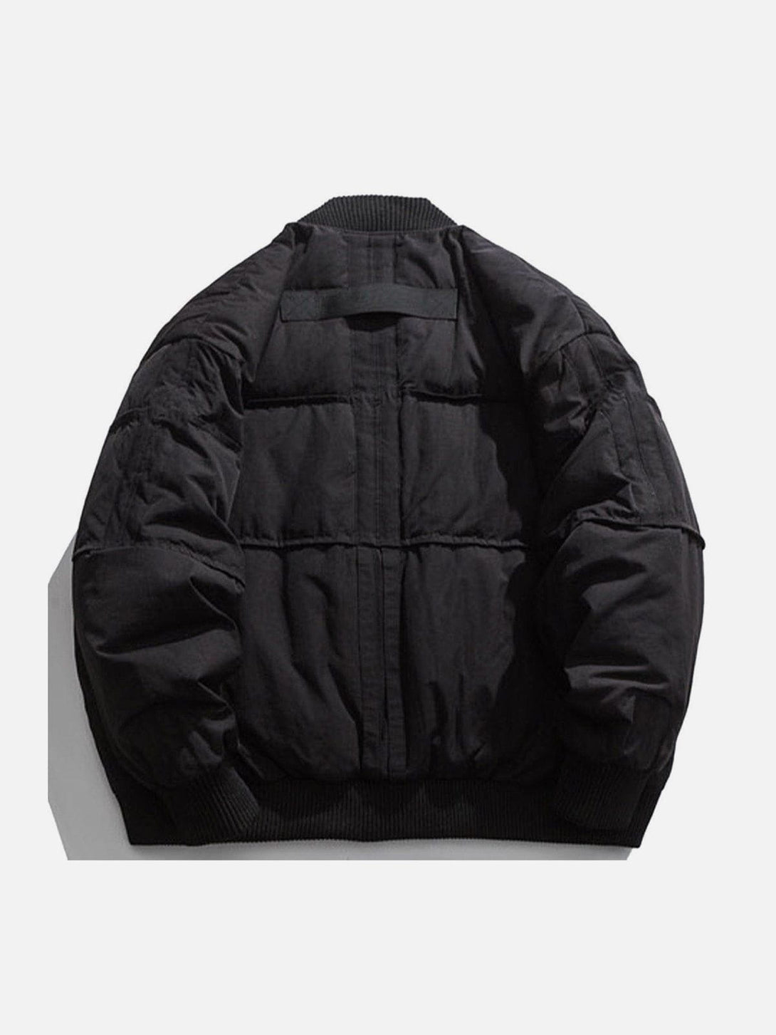 Helmiss - Pure Color Stitching Puffer Winter Coat- Streetwear Fashion - helmiss.com