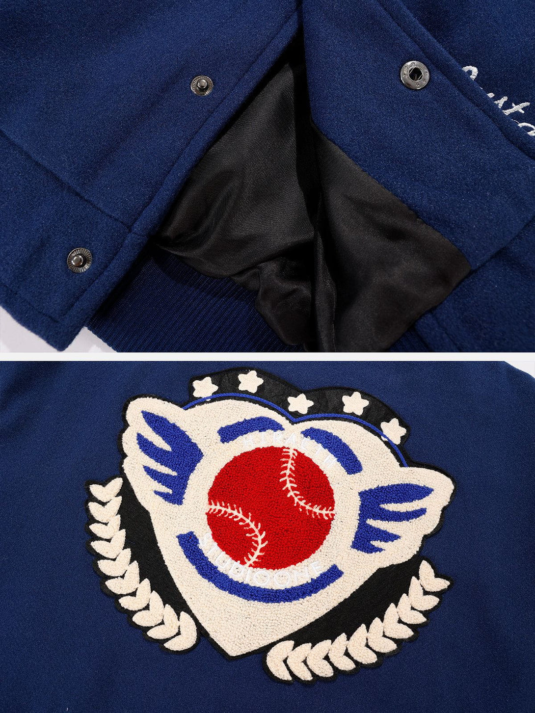 Helmiss - R baseball Embroidery Varsity Jacket- Streetwear Fashion - helmiss.com