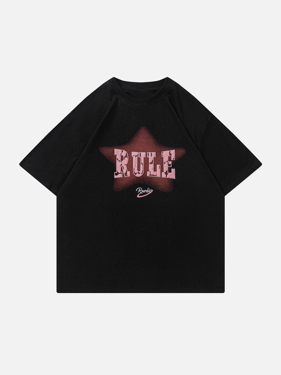 Helmiss - RULE Lettering Embroidery Tee- Streetwear Fashion - helmiss.com