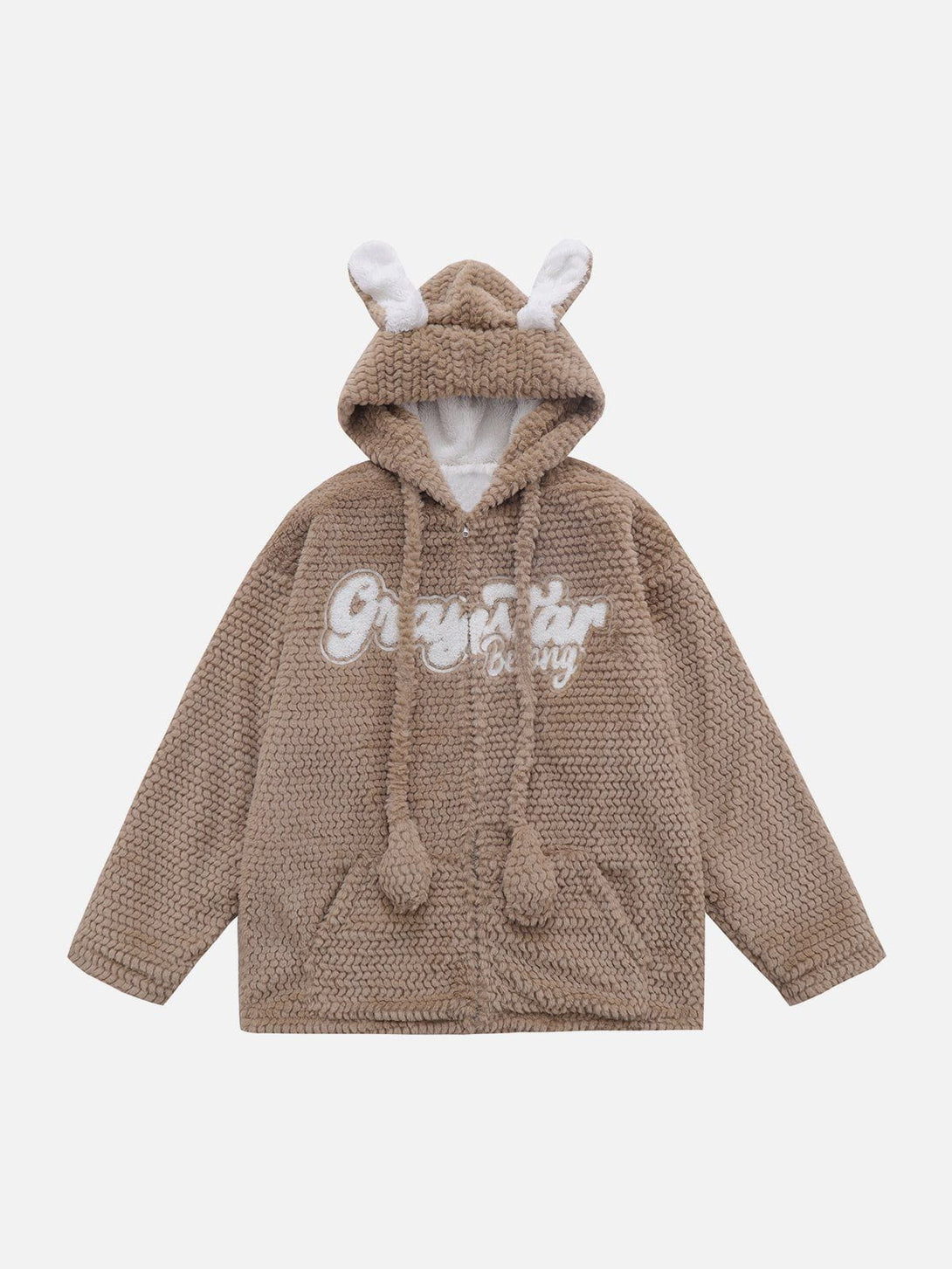 Helmiss - Rabbit Ears Hooded Winter Coat- Streetwear Fashion - helmiss.com