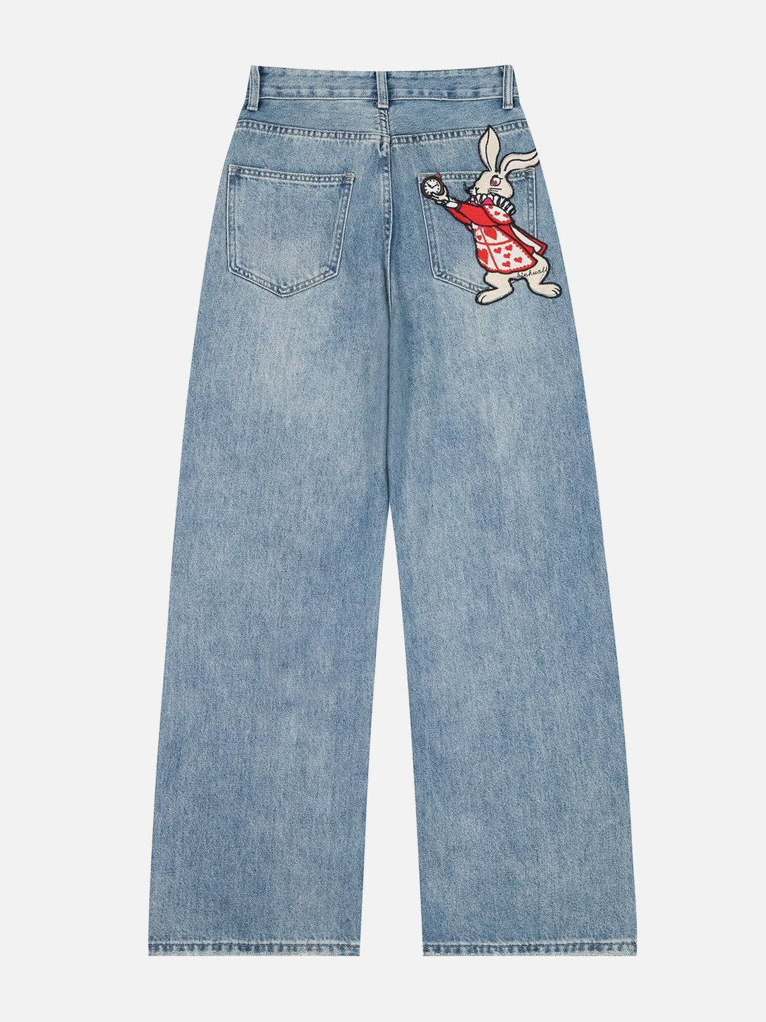 Helmiss - Rabbit Embroidery Jeans- Streetwear Fashion - helmiss.com