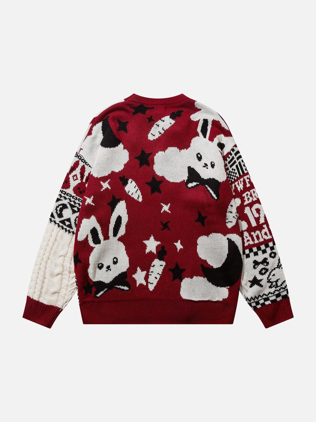 Helmiss - Rabbit Jacquard Sweater- Streetwear Fashion - helmiss.com