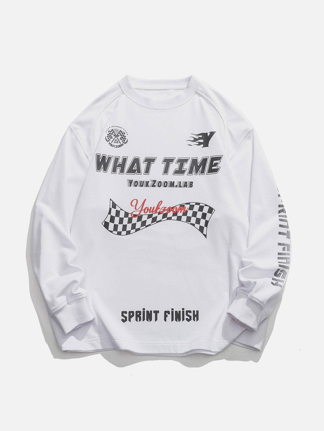 Helmiss - Racing Elements Print Sweatshirt- Streetwear Fashion - helmiss.com