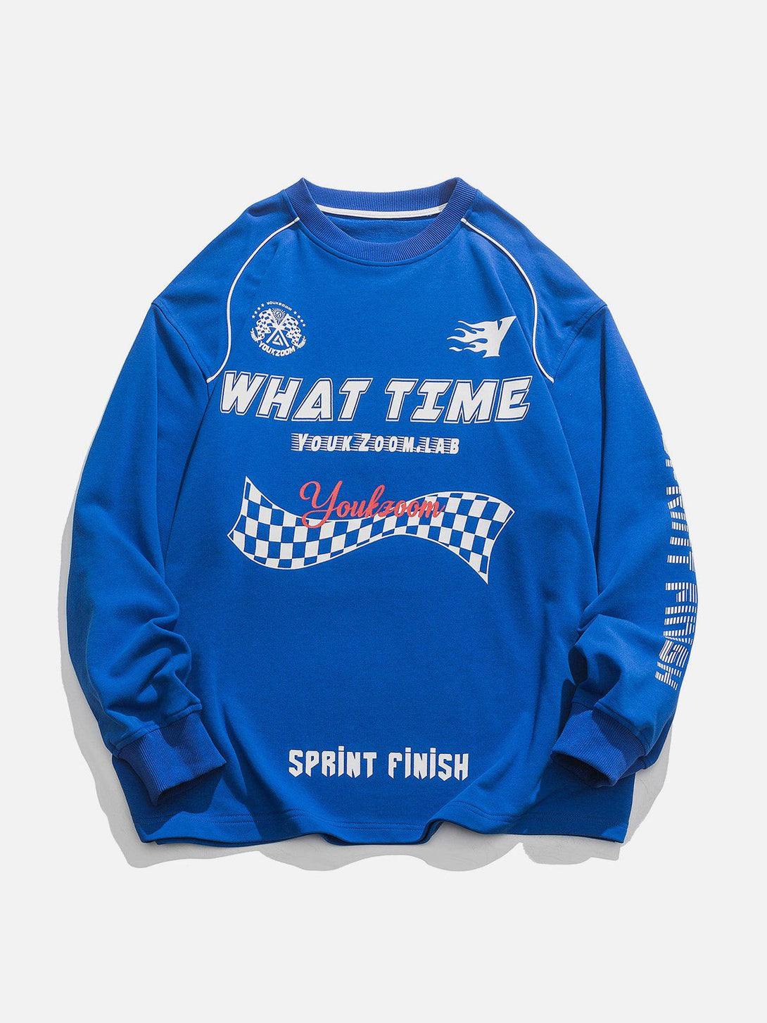 Helmiss - Racing Elements Print Sweatshirt- Streetwear Fashion - helmiss.com