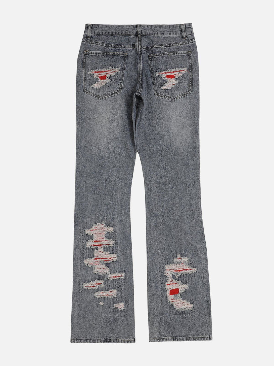 Helmiss - Raw Edge Hole Jeans- Streetwear Fashion - helmiss.com