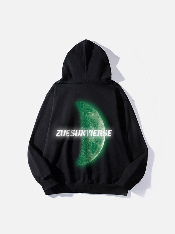 Helmiss - Reflective Moon Print Hoodie- Streetwear Fashion - helmiss.com