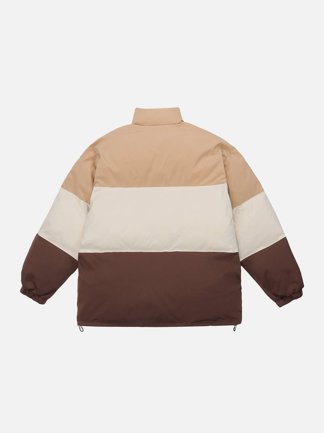 Helmiss - Retro Colorblock Stand Collar Winter Coat- Streetwear Fashion - helmiss.com