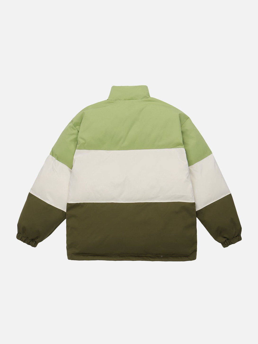 Helmiss - Retro Colorblock Stand Collar Winter Coat- Streetwear Fashion - helmiss.com