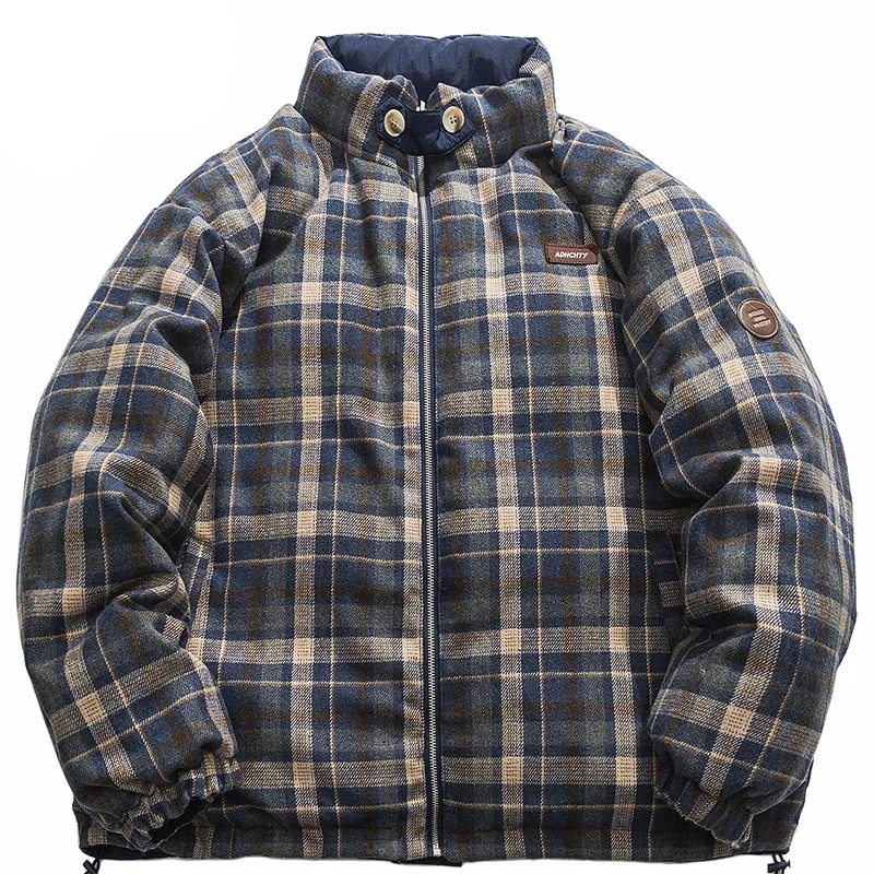 Helmiss - Reversible Retro Plaid Coat- Streetwear Fashion - helmiss.com