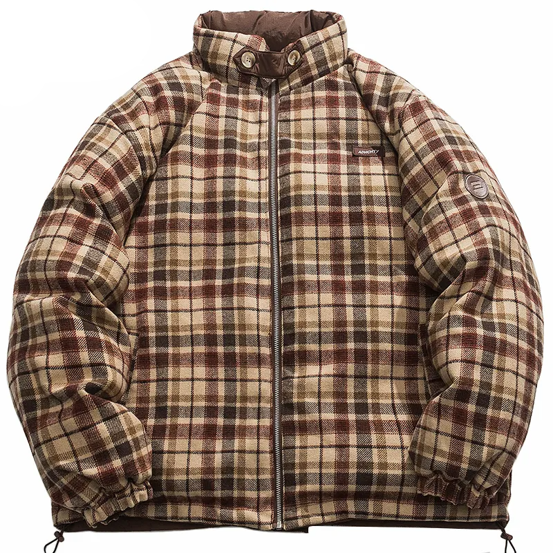 Helmiss - Reversible Retro Plaid Coat- Streetwear Fashion - helmiss.com