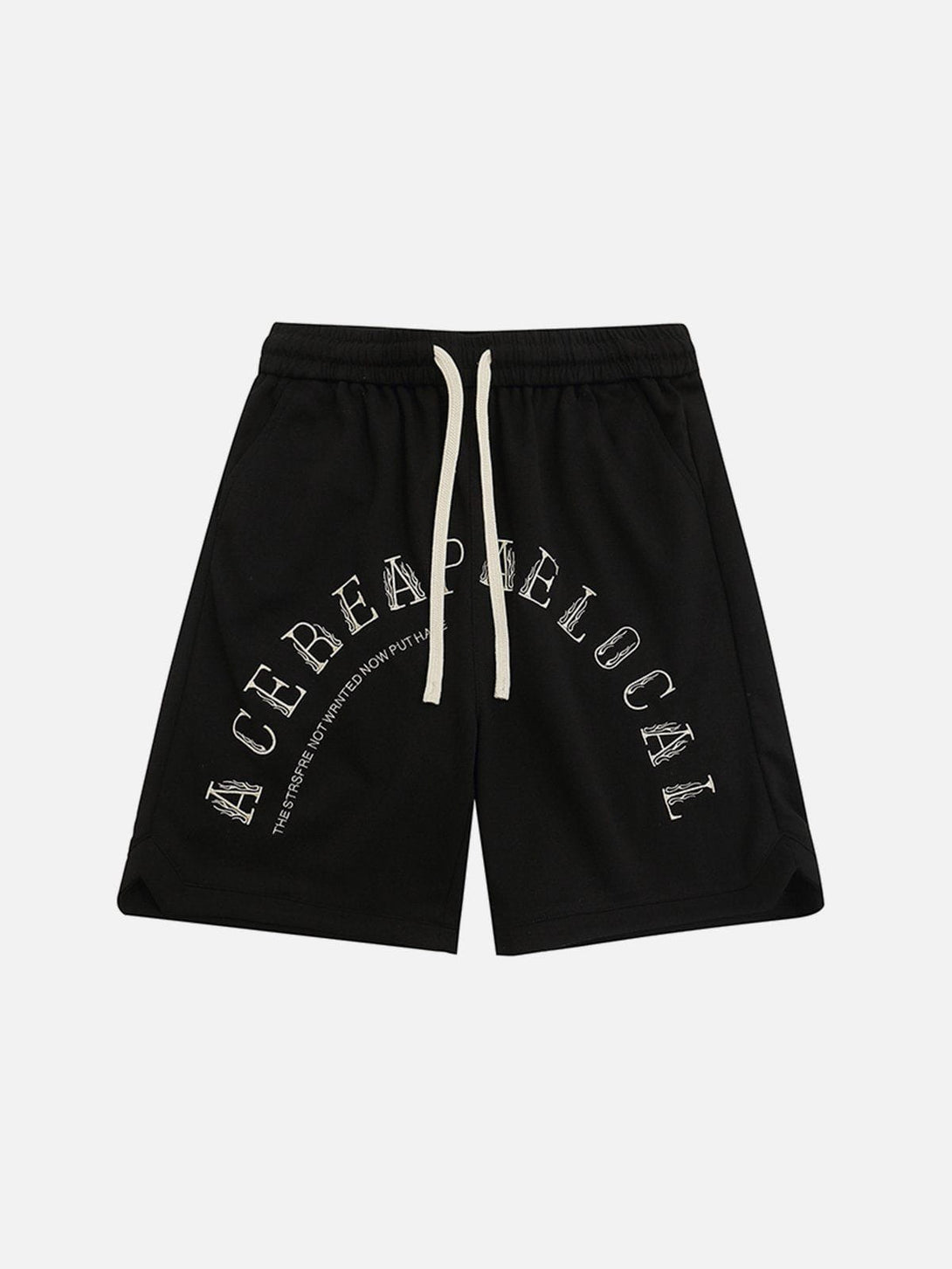 Helmiss - Ring Embroidery Letter Shorts- Streetwear Fashion - helmiss.com