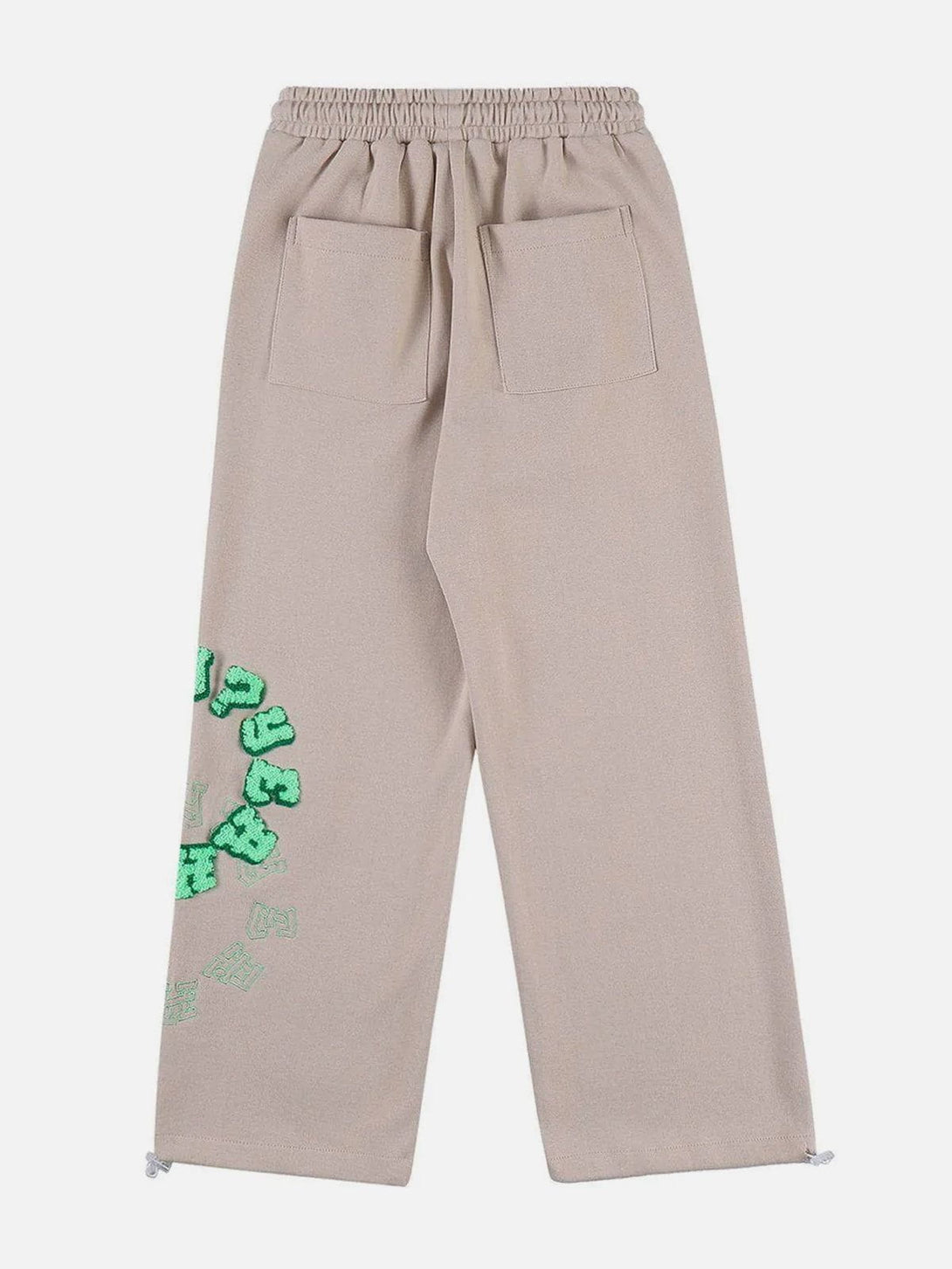 Helmiss - Ring Letter Towel Embroidered Pants- Streetwear Fashion - helmiss.com