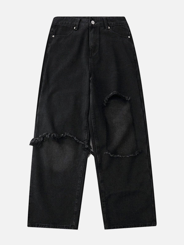 Helmiss - Ripped Stitched Jeans- Streetwear Fashion - helmiss.com