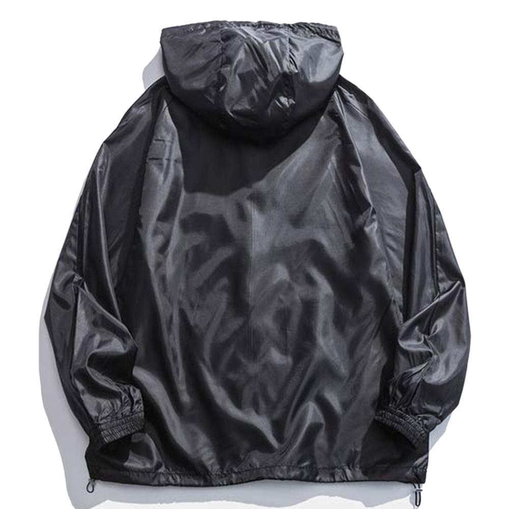 Helmiss - Rubber Label Solid Color Hooded Sunscreen Clothing- Streetwear Fashion - helmiss.com