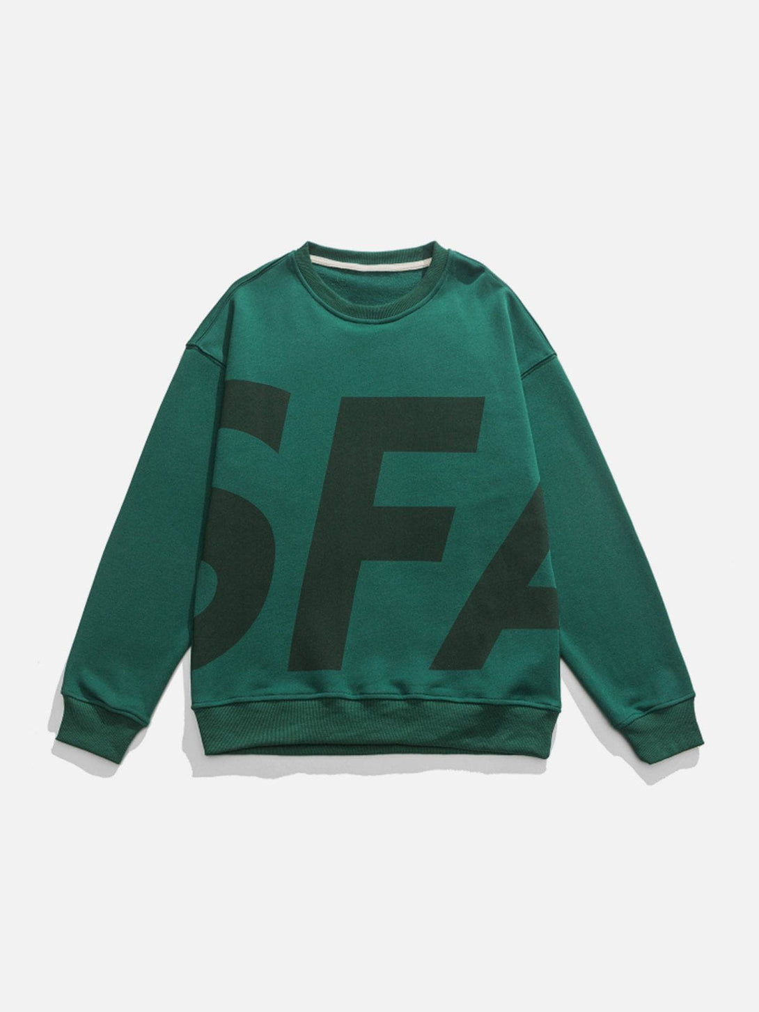 Helmiss - SFA Letter Print Sweatshirt- Streetwear Fashion - helmiss.com