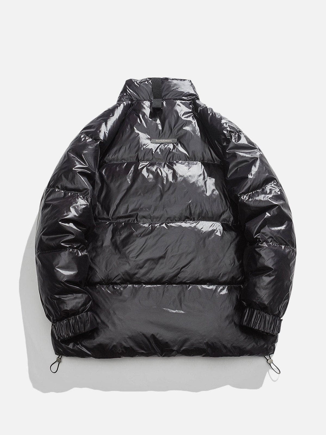 Helmiss - Shiny Drawstring Puffer Down Coat- Streetwear Fashion - helmiss.com