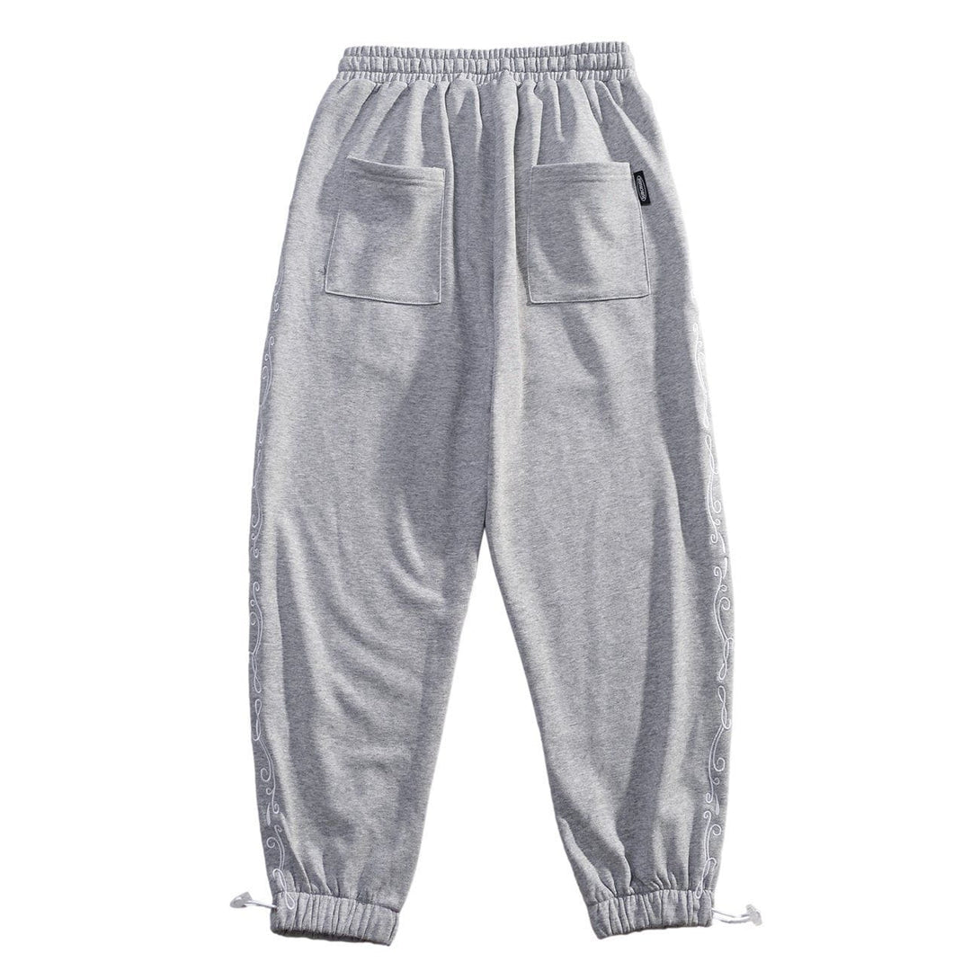 Helmiss - Side Bandana Print Drawstring Sweatpants- Streetwear Fashion - helmiss.com