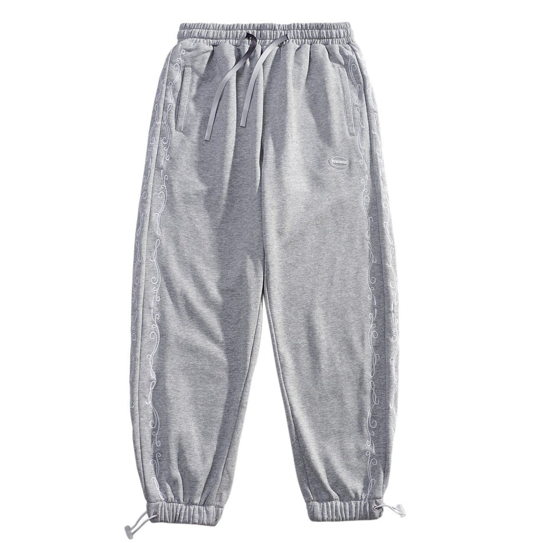 Helmiss - Side Bandana Print Drawstring Sweatpants- Streetwear Fashion - helmiss.com