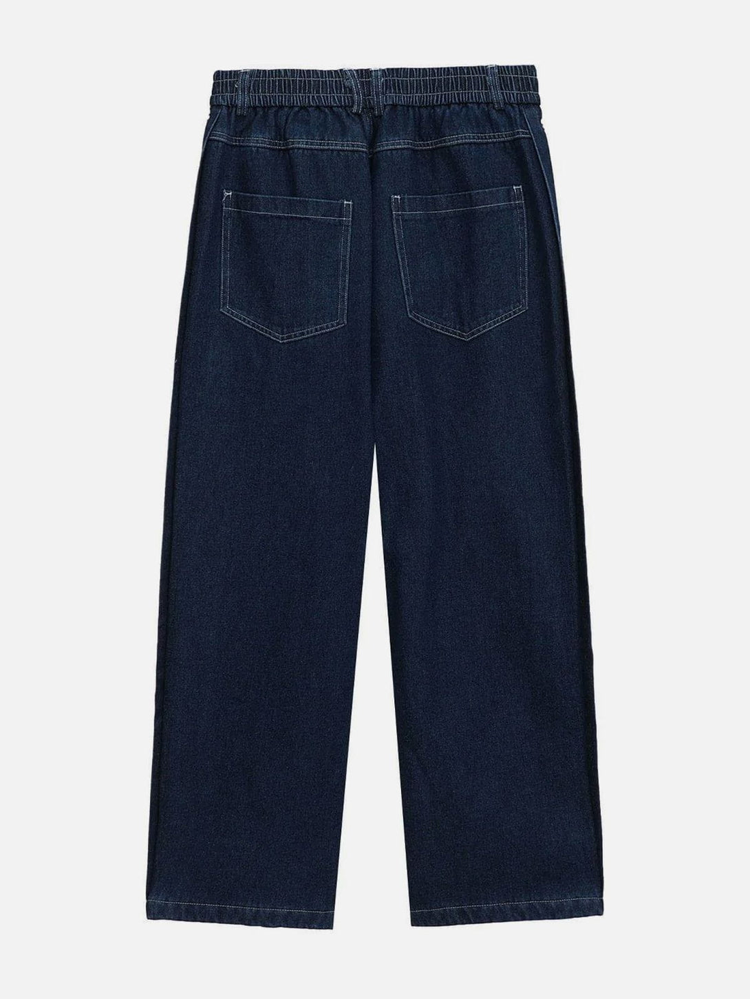 Helmiss - Side Buttoned Label Jeans- Streetwear Fashion - helmiss.com