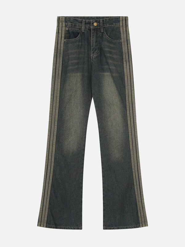 Helmiss - Side Patchwork Jeans- Streetwear Fashion - helmiss.com