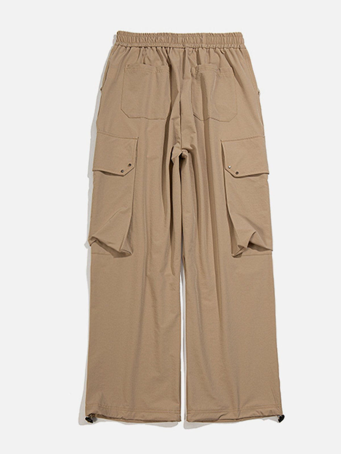 Helmiss - Side Pockets Solid Colour Cargo Pants- Streetwear Fashion - helmiss.com