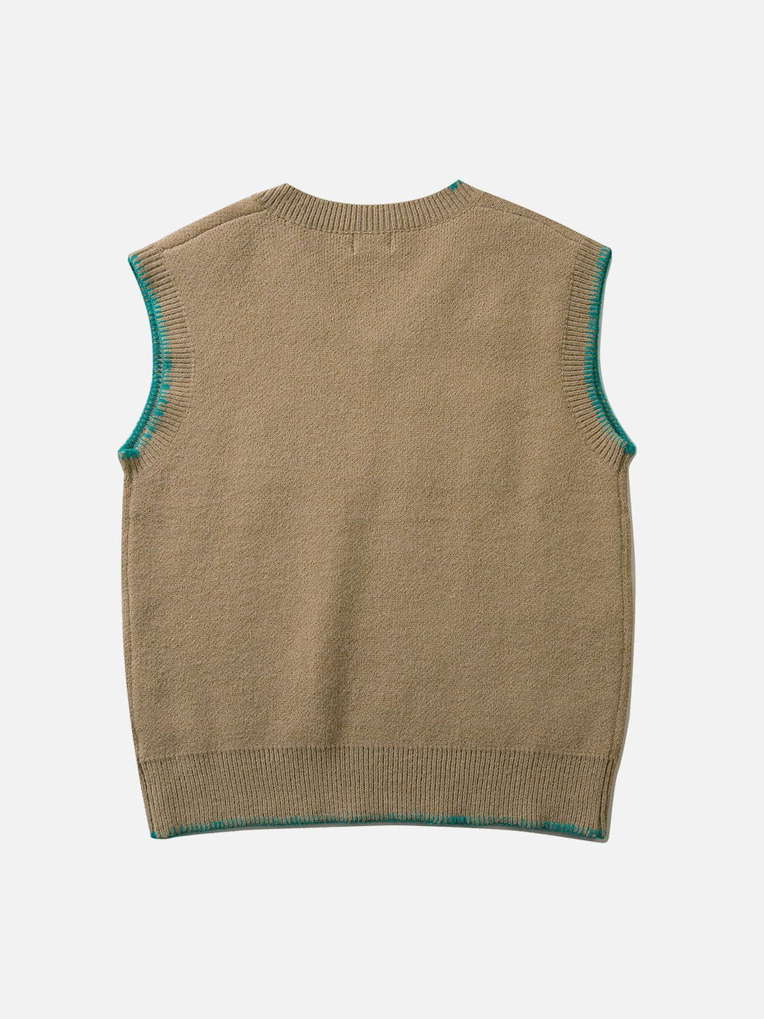 Helmiss - Simple Embroidered Letters Sweater Vest- Streetwear Fashion - helmiss.com