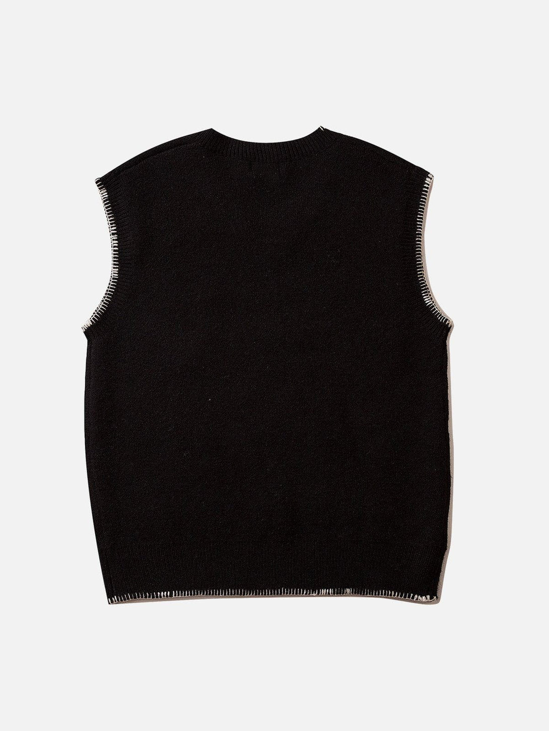 Helmiss - Simple Embroidered Letters Sweater Vest- Streetwear Fashion - helmiss.com