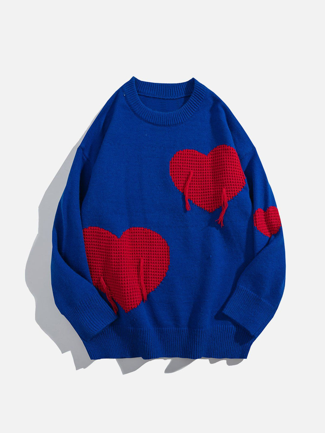 Helmiss - "Simple Love" Patchwork Knit Sweater- Streetwear Fashion - helmiss.com