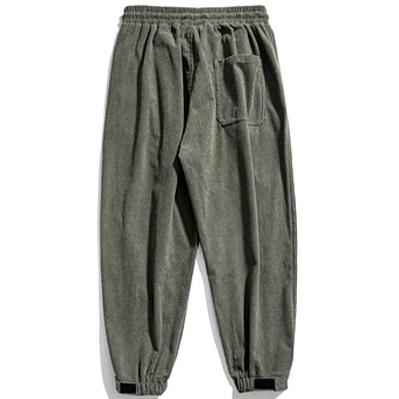 Helmiss - Simple Pure Color Corduroy Joggers- Streetwear Fashion - helmiss.com