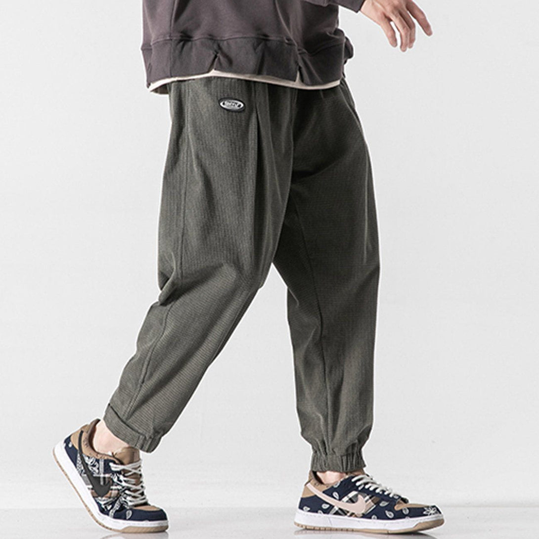 Helmiss - Simple Pure Color Corduroy Joggers- Streetwear Fashion - helmiss.com