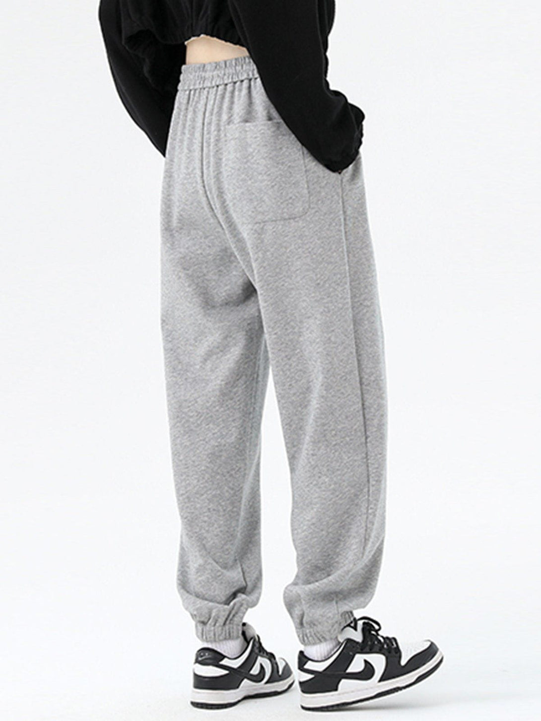 Helmiss - Slack Solid Color Drawstring Pants- Streetwear Fashion - helmiss.com