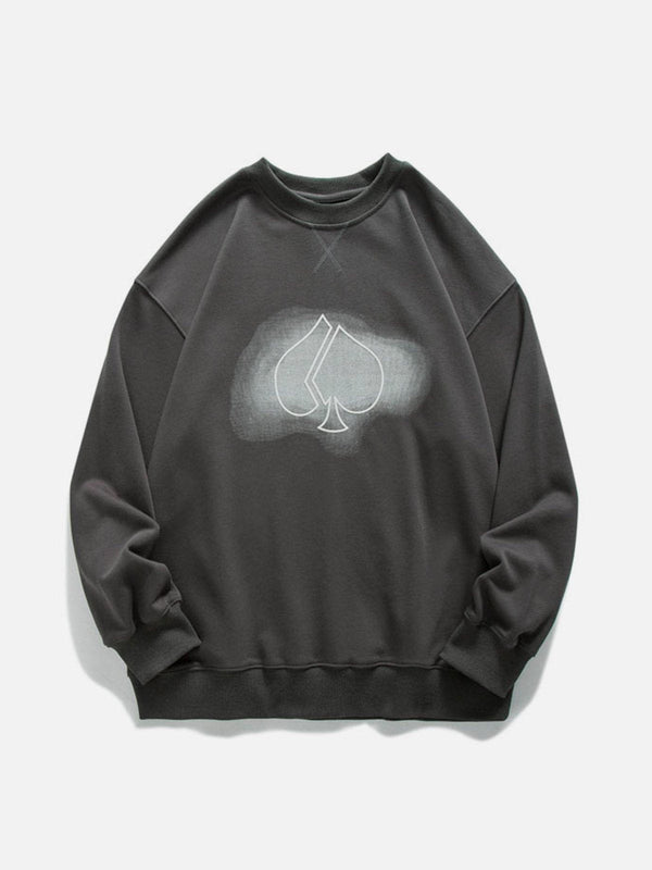 Helmiss - Smoky Spades Graphic Sweatshirt- Streetwear Fashion - helmiss.com