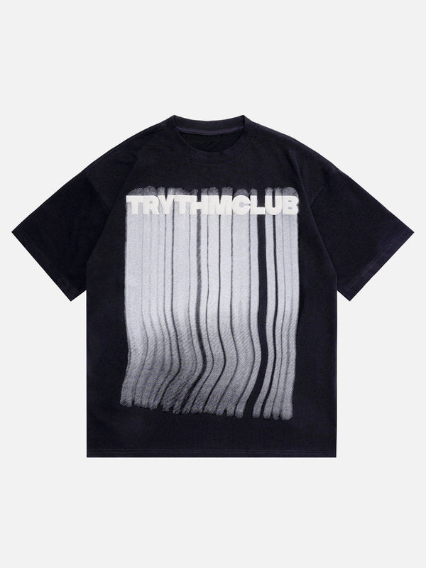 Helmiss - Smudge Print Tee- Streetwear Fashion - helmiss.com