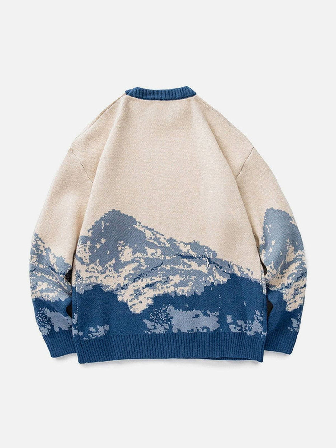 Helmiss - Snow Mountain Gradient Knit Sweater- Streetwear Fashion - helmiss.com