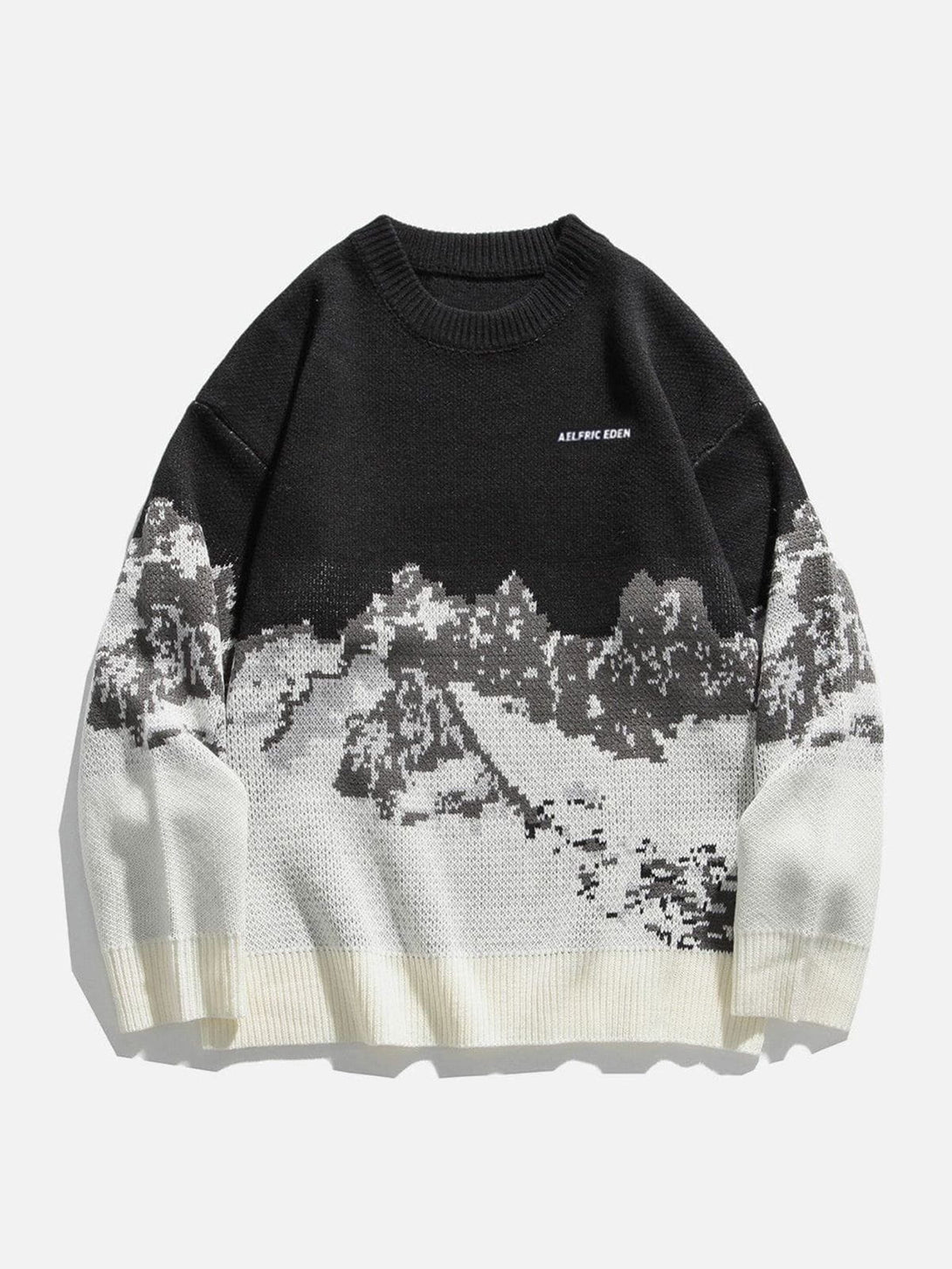 Helmiss - Snow Mountain Pattern Sweater- Streetwear Fashion - helmiss.com