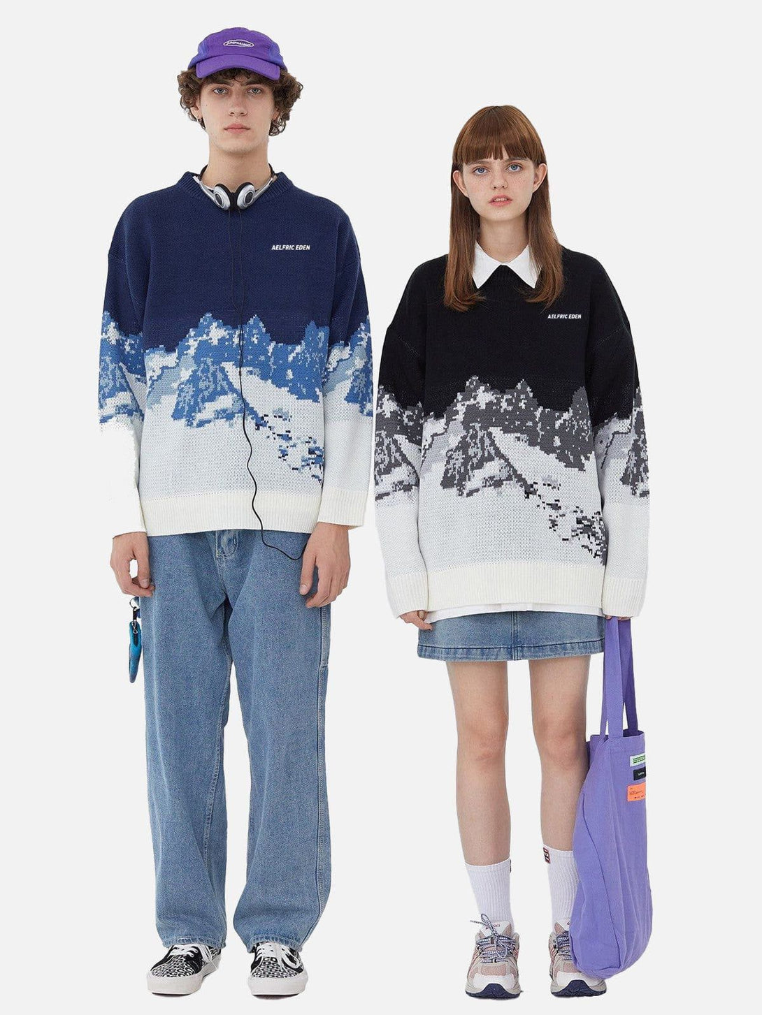 Helmiss - Snow Mountain Pattern Sweater- Streetwear Fashion - helmiss.com