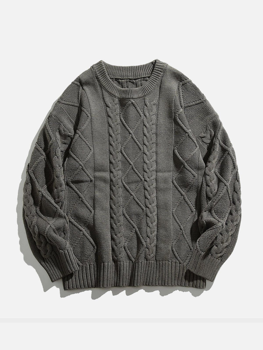 Helmiss - Solid Braided Sweater- Streetwear Fashion - helmiss.com