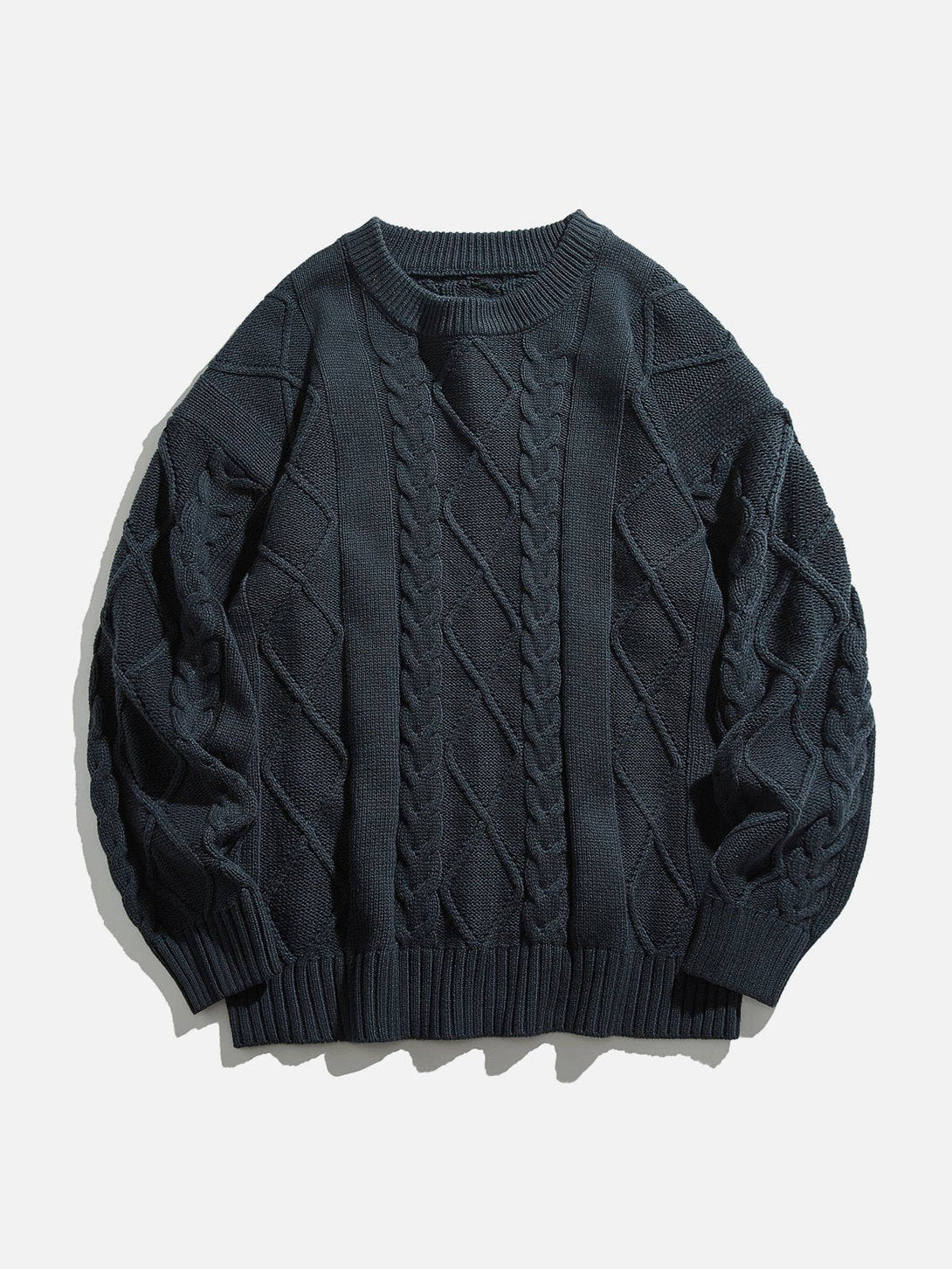 Helmiss - Solid Braided Sweater- Streetwear Fashion - helmiss.com