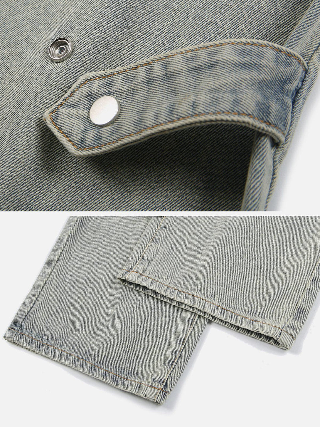 Helmiss - Solid Button Decoration Jeans- Streetwear Fashion - helmiss.com